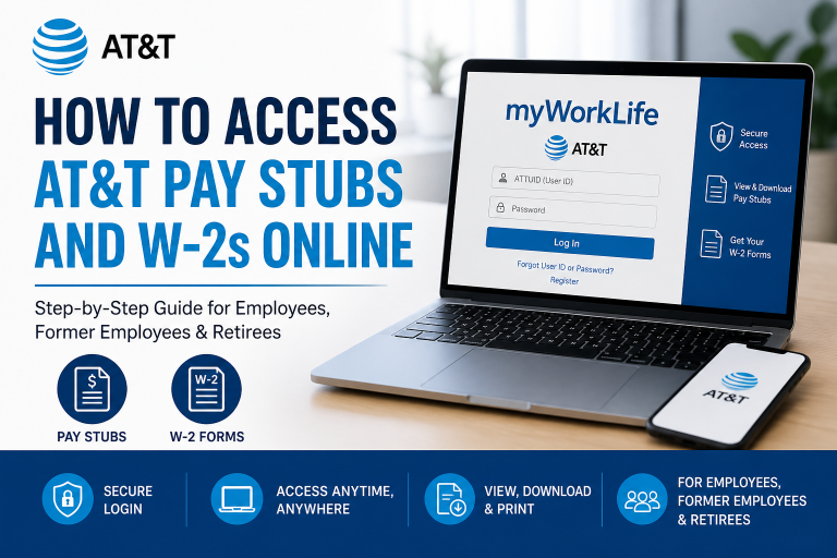 How to Access AT&T Pay Stubs & W-2s Online - Paystub & Taxes