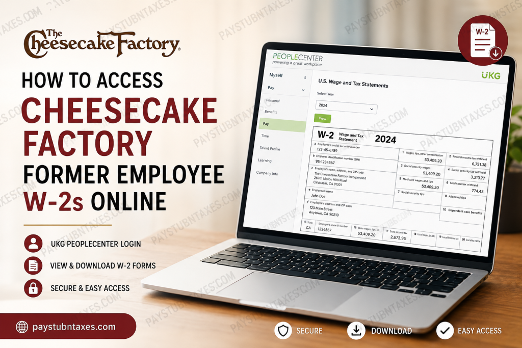 How to Access Cheesecake Factory Former Employee W-2s Online