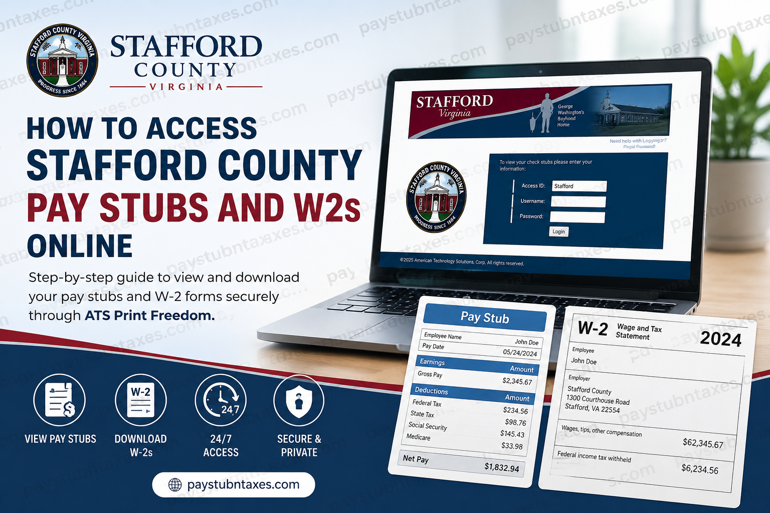 How to Access Stafford County Pay Stubs and W2s Online