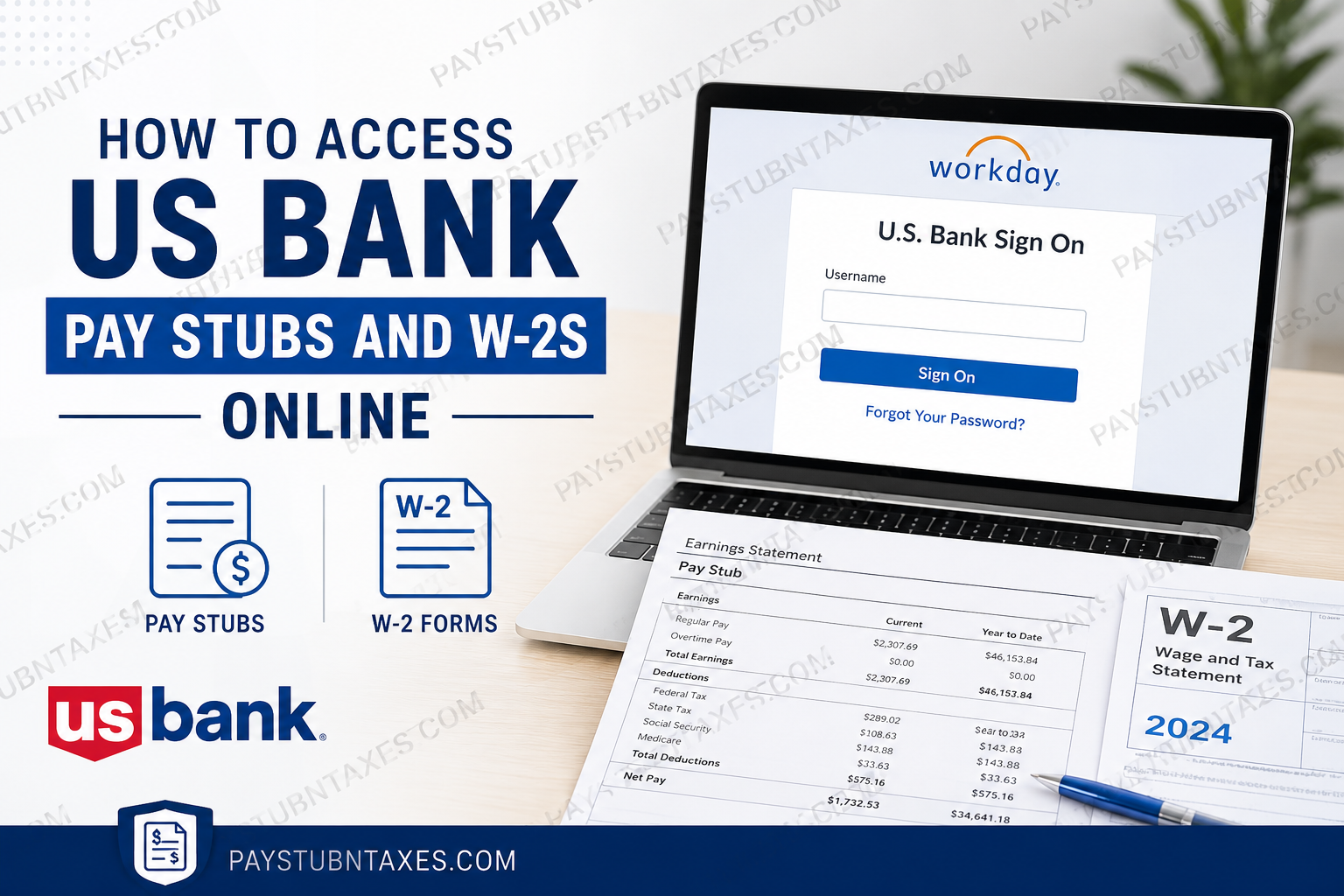 How to Access US Bank Pay Stubs and W-2s Online