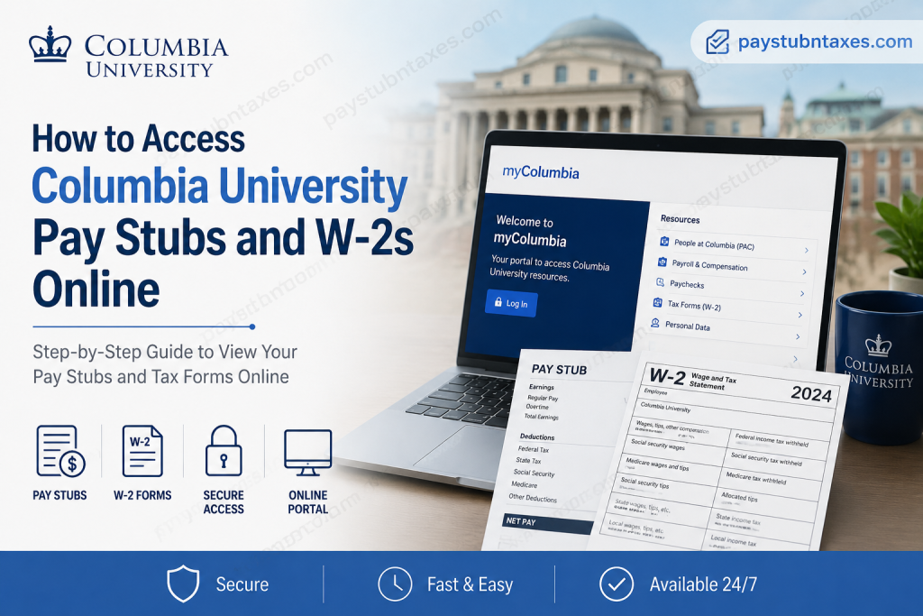 How to Access Columbia University Pay Stubs and W-2s Online