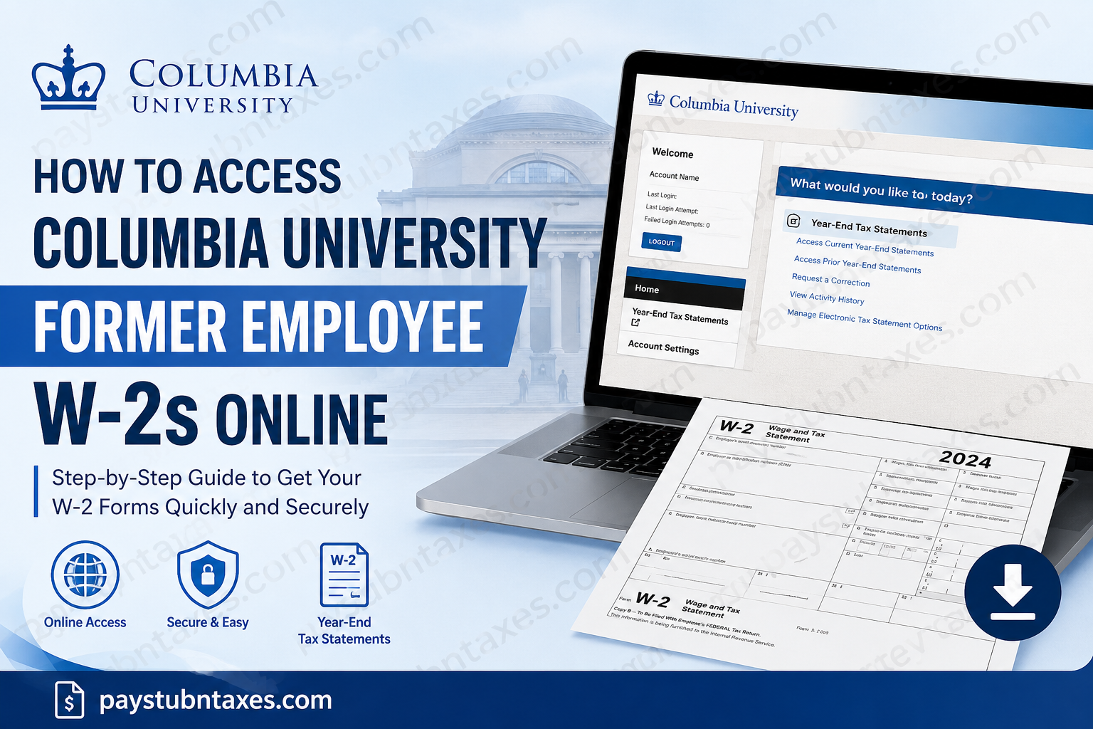 How to Access Columbia Former Employee W-2s Online