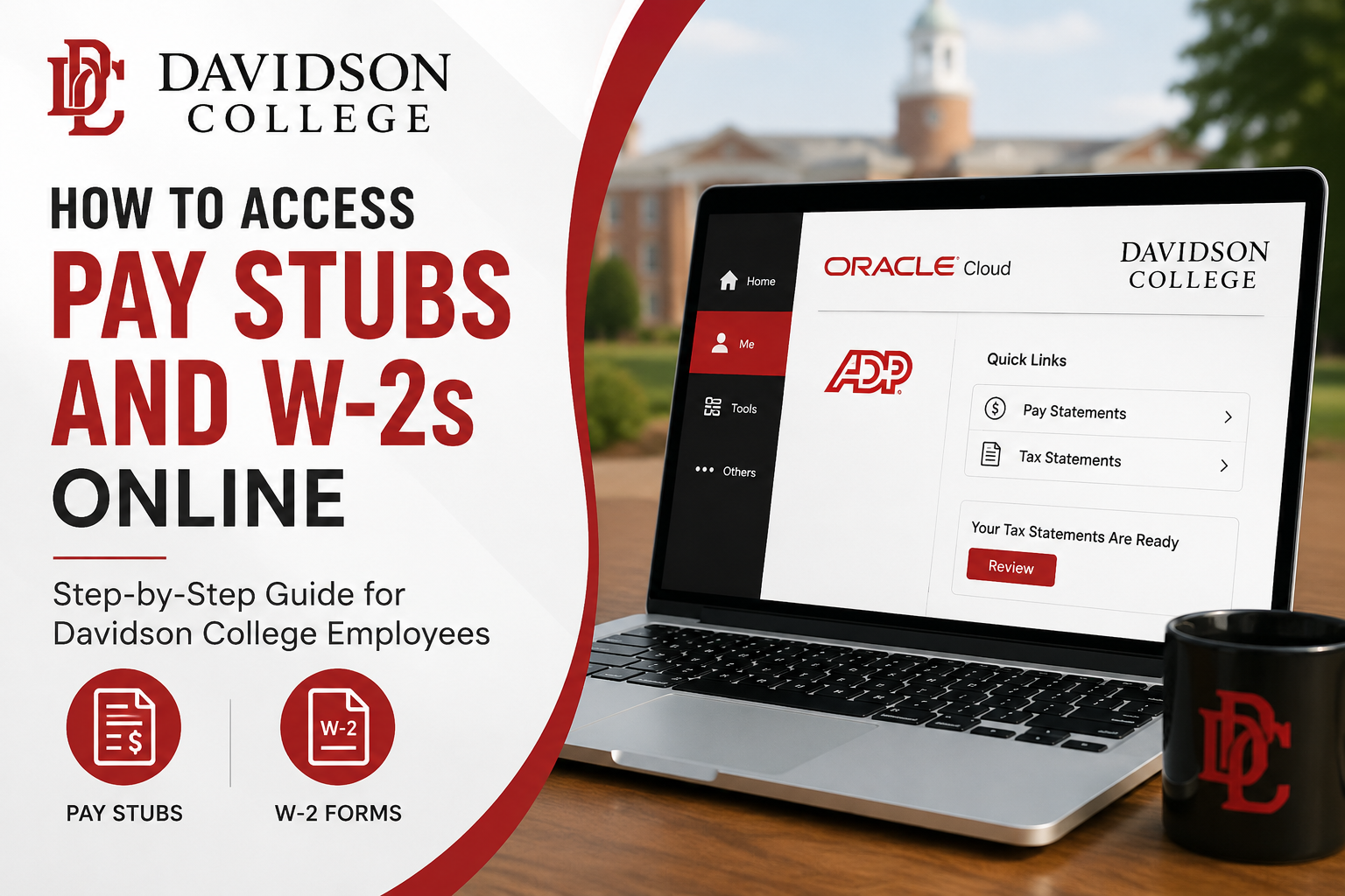 How to Access Davidson College Pay Stubs and W-2s Online