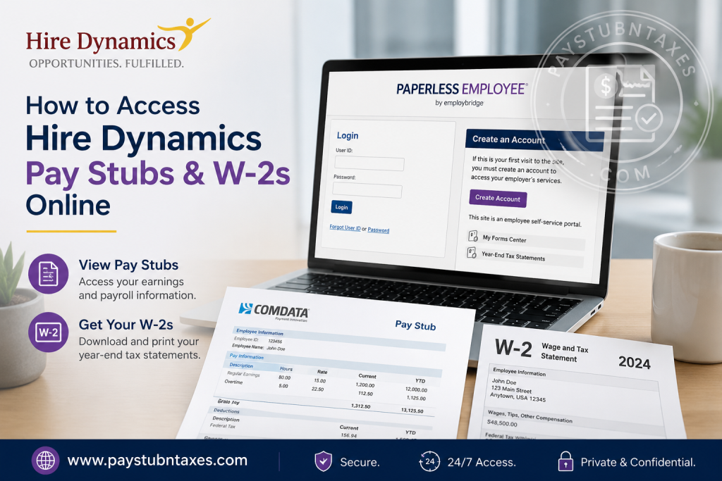 How to Access Hire Dynamics Pay Stubs and W-2s Online