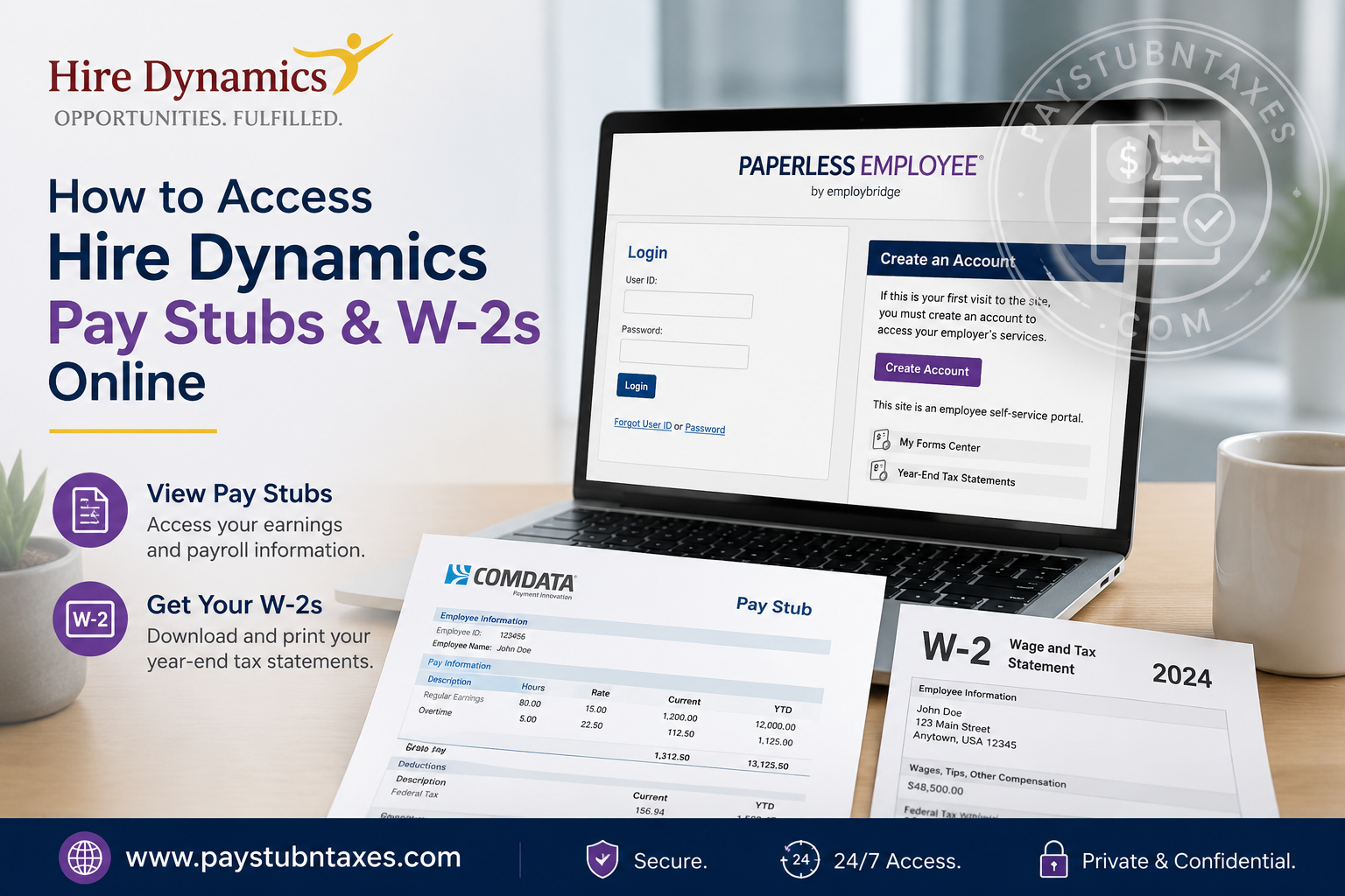 How to Access Hire Dynamics Pay Stubs and W-2s Online
