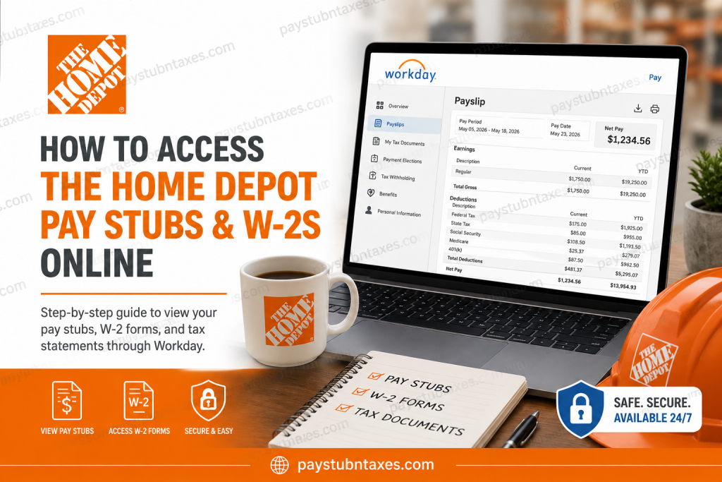 How to Access The Home Depot Pay Stubs and W-2s Online