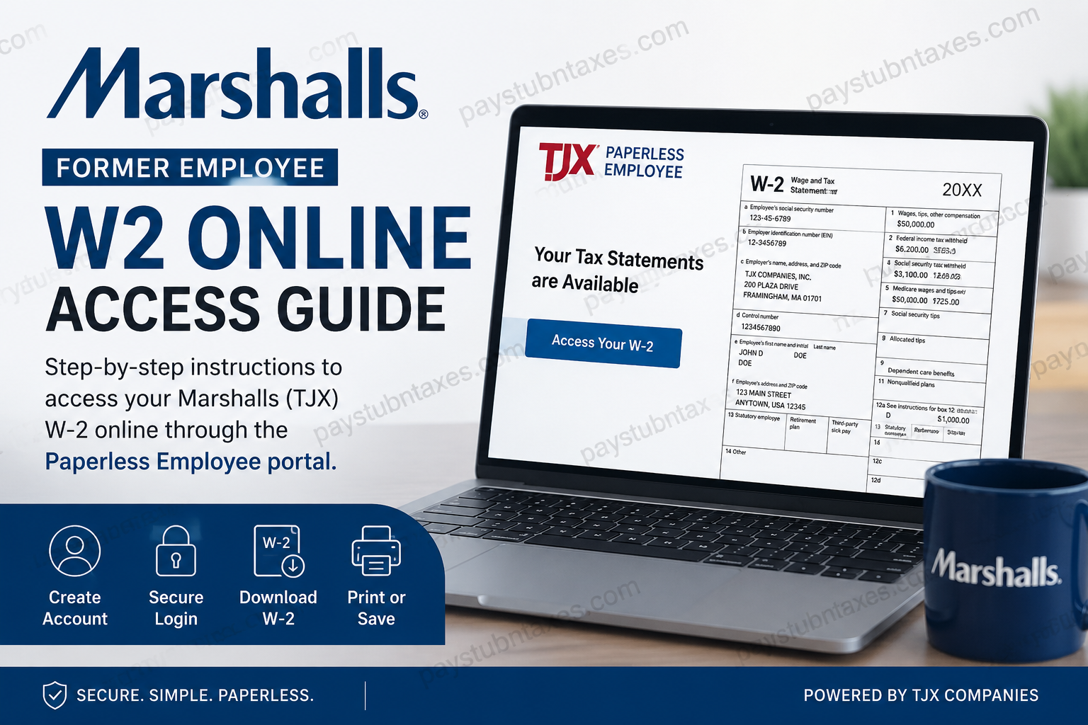 How to Access Marshall’s Former Employee W2 Online
