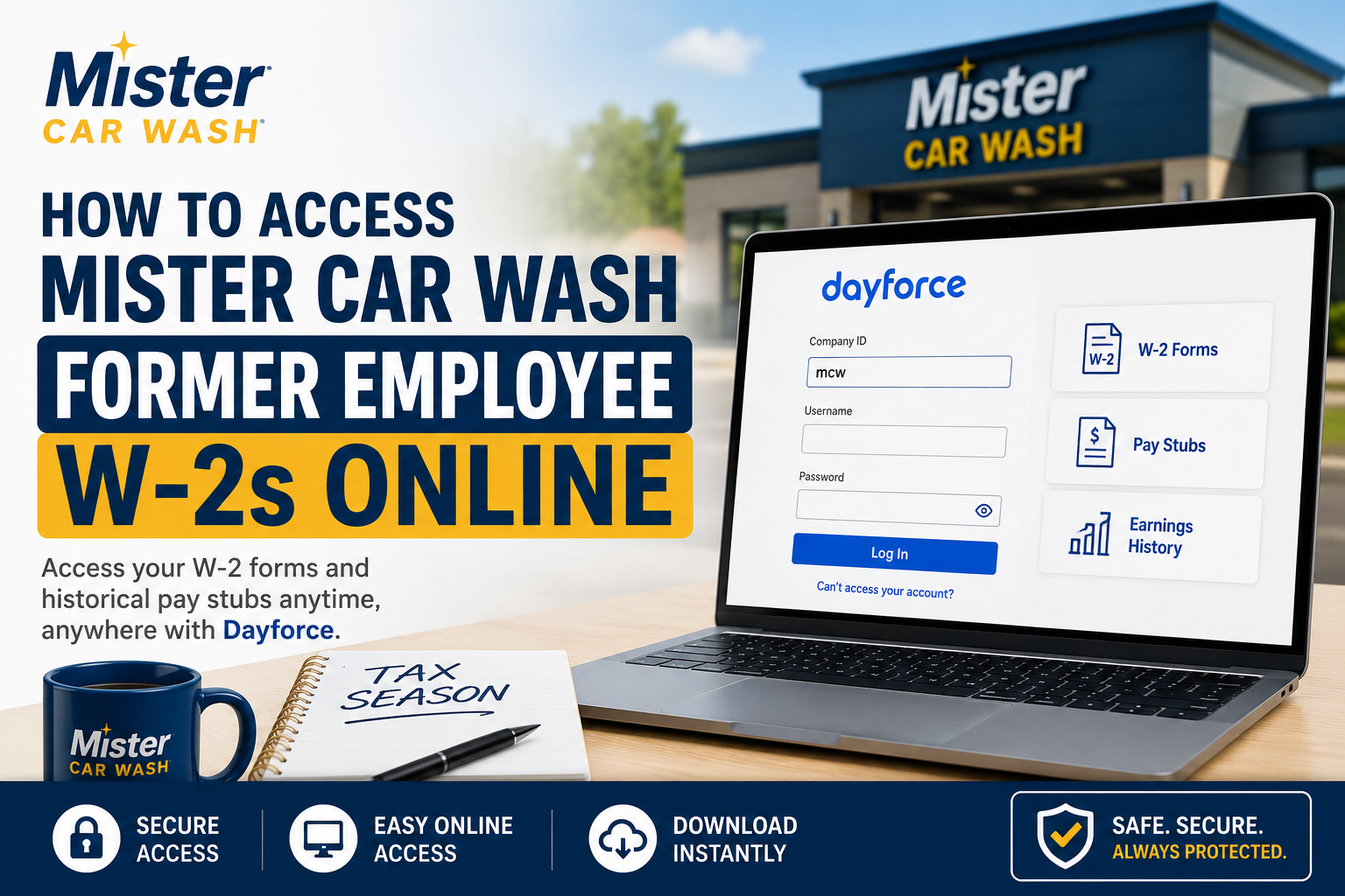 How to Access Mister Car Wash Former Employee W-2s Online