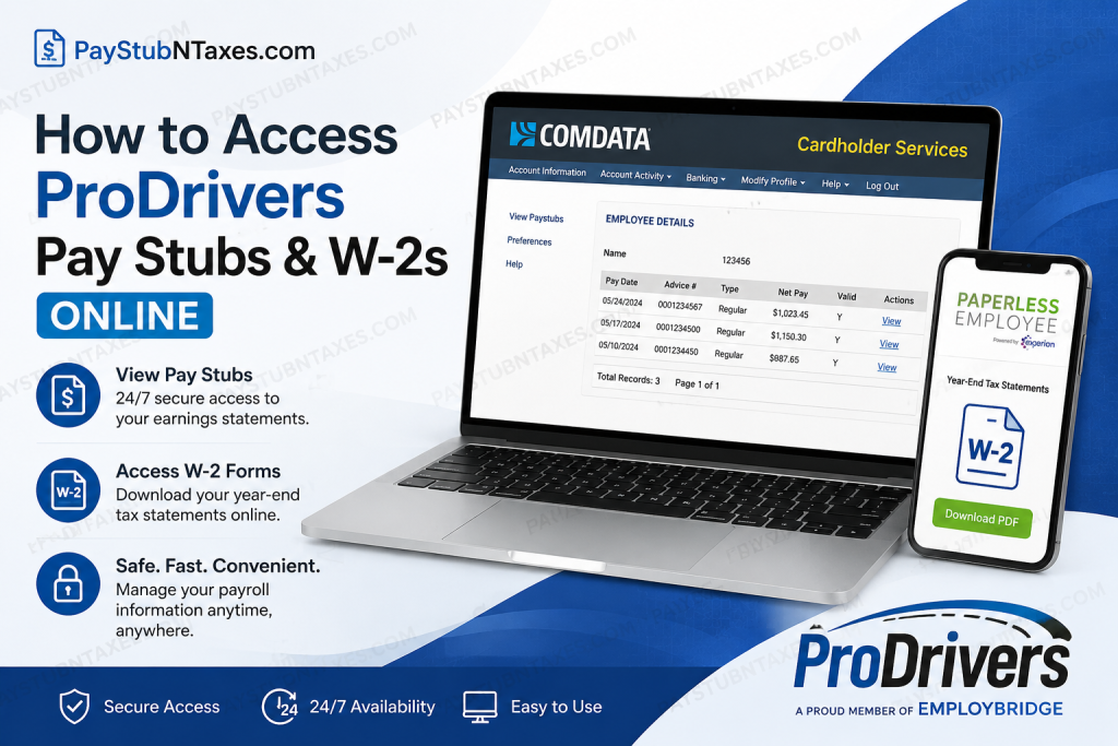 How to Access ProDrivers Pay Stubs and W-2s Online