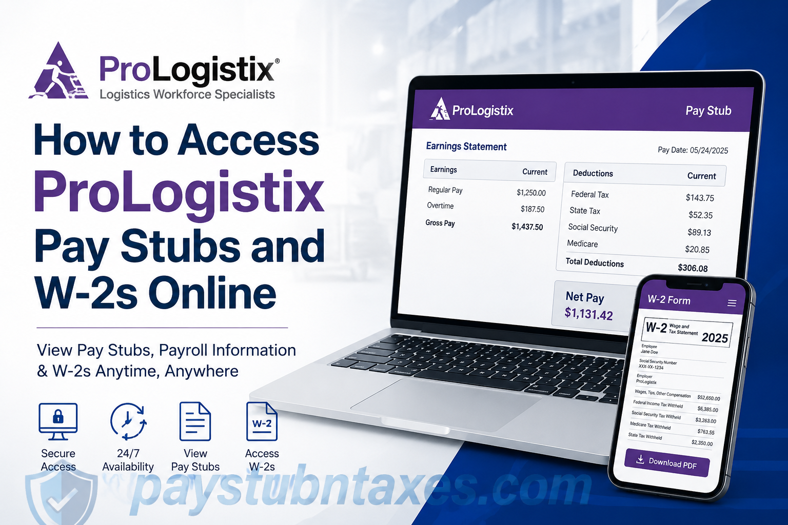 How to Access ProLogistix Pay Stubs and W-2s Online