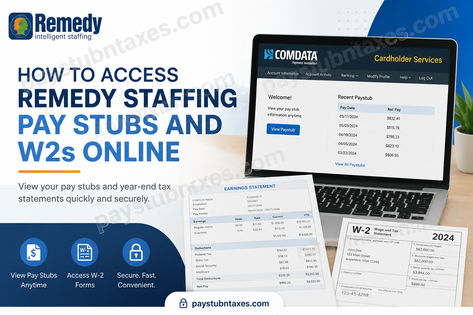 How to Access Remedy Staffing Pay Stubs and W-2s Online