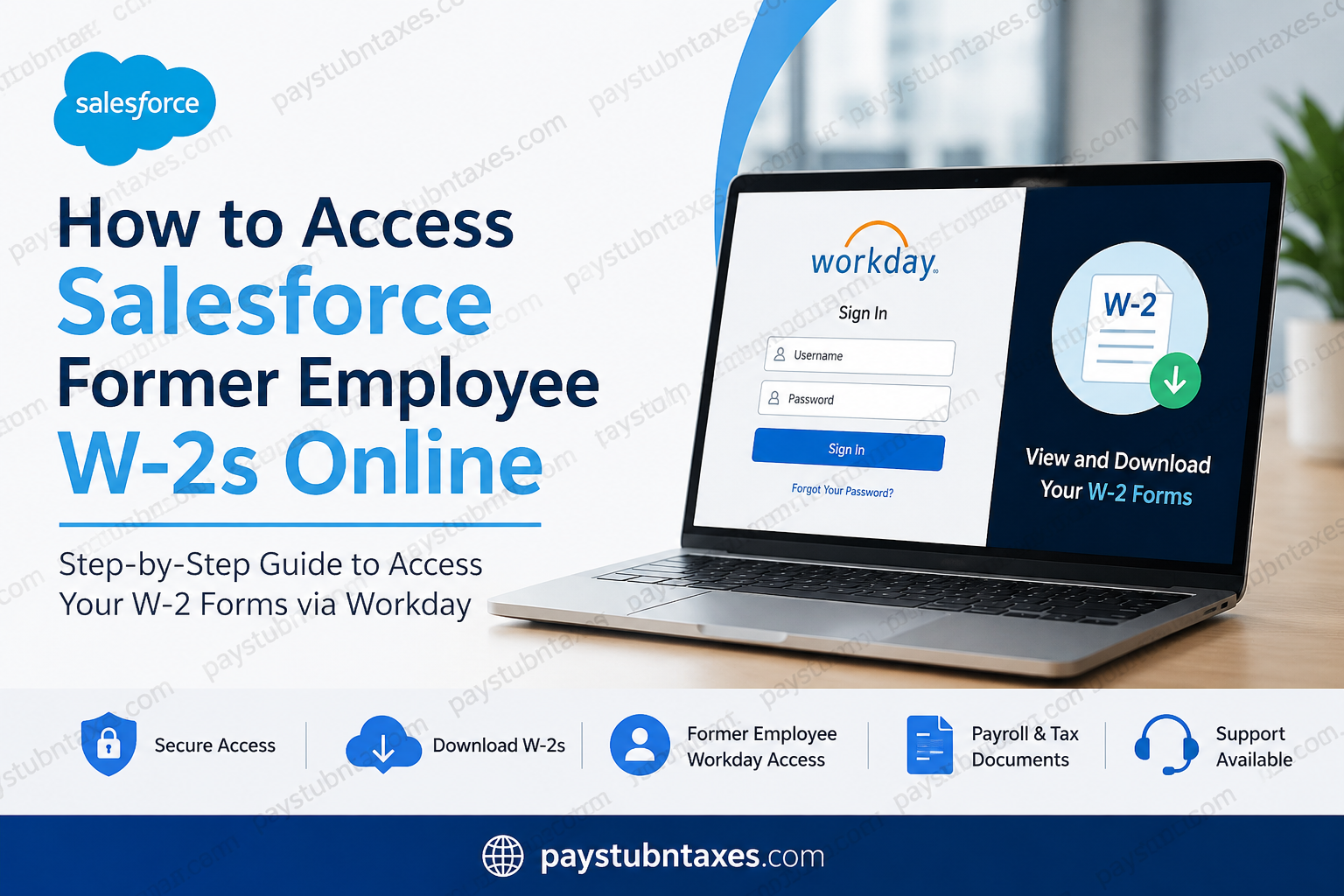 How to Access Salesforce Former Employee W-2s Online