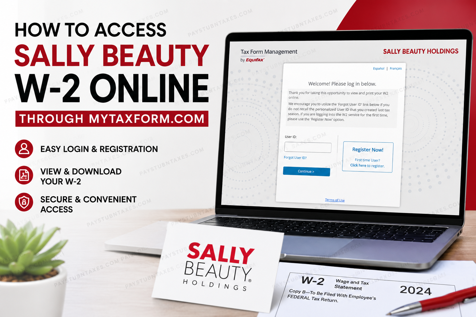 How to Access Sally Beauty W-2 Online Through mytaxform.com