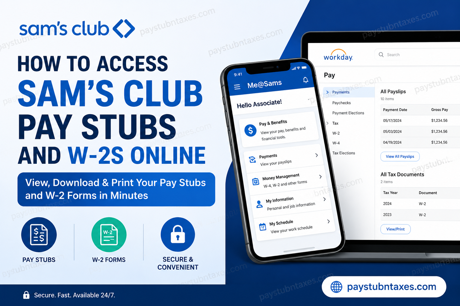 How to Access Sam’s Club Pay Stubs and W-2s Online