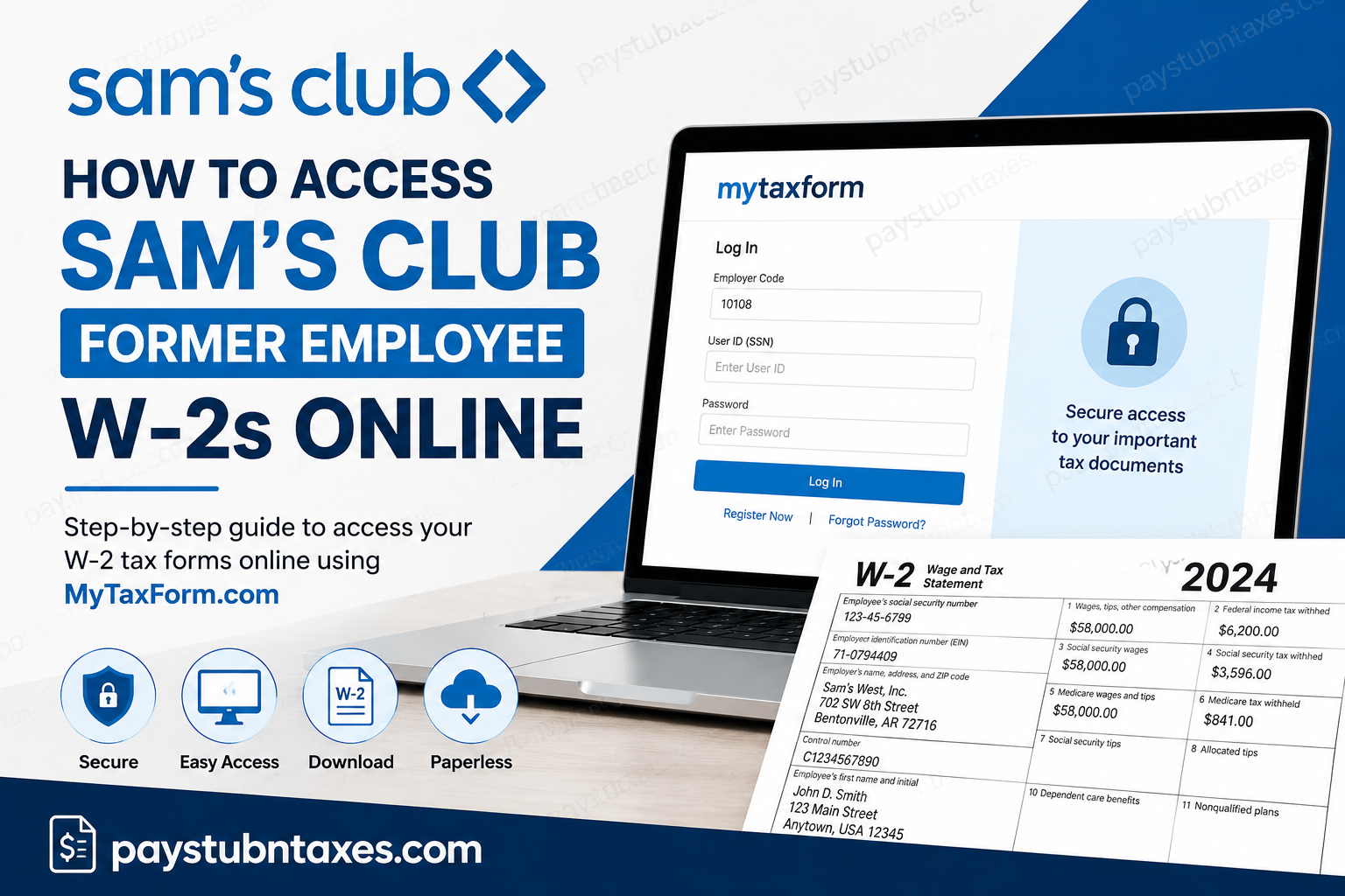 How to Access Sam’s Club Former Employee W-2s Online