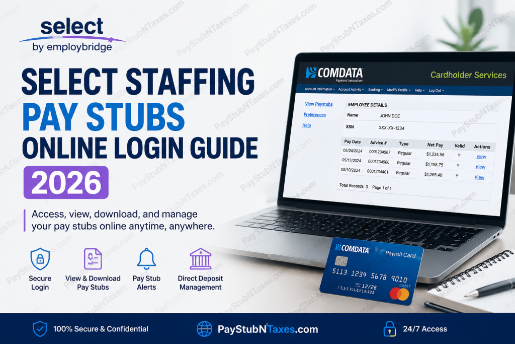 Select Staffing Comdata Login – Access Pay Stubs Online