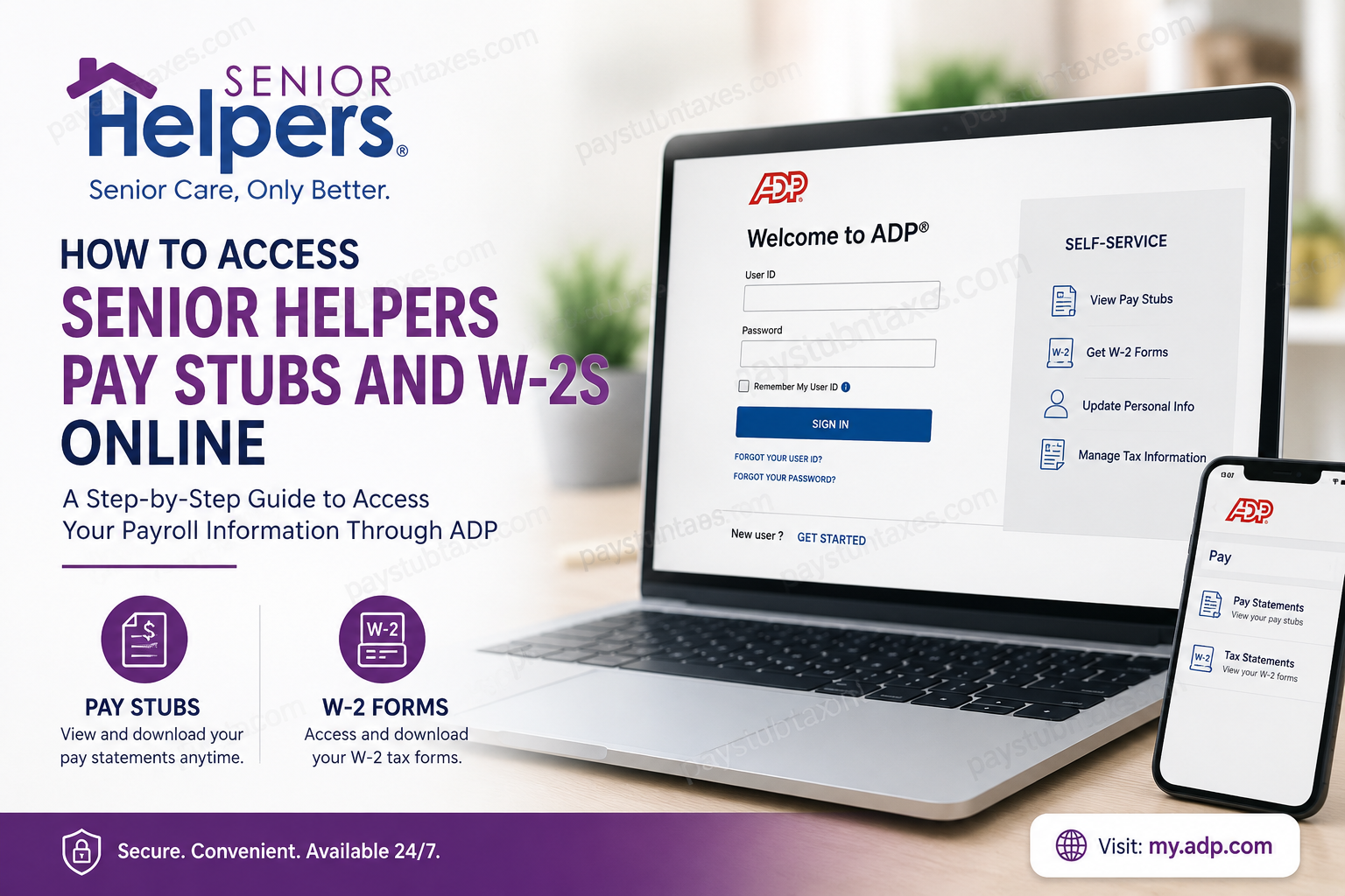 How to Access Senior Helpers Pay Stubs and W-2s Online