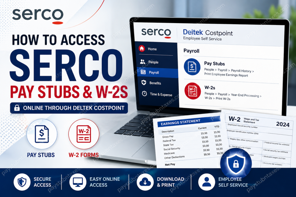 How to Access Serco Pay Stubs and W-2s Online