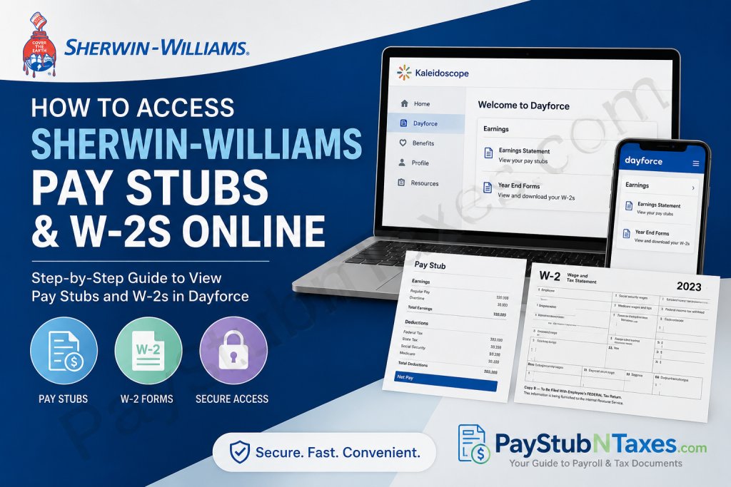 How to Access Sherwin-Williams Pay Stubs and W2s Online