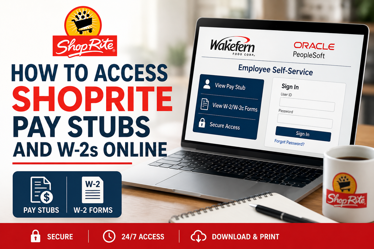 How to Access ShopRite Pay Stubs and W-2s Online
