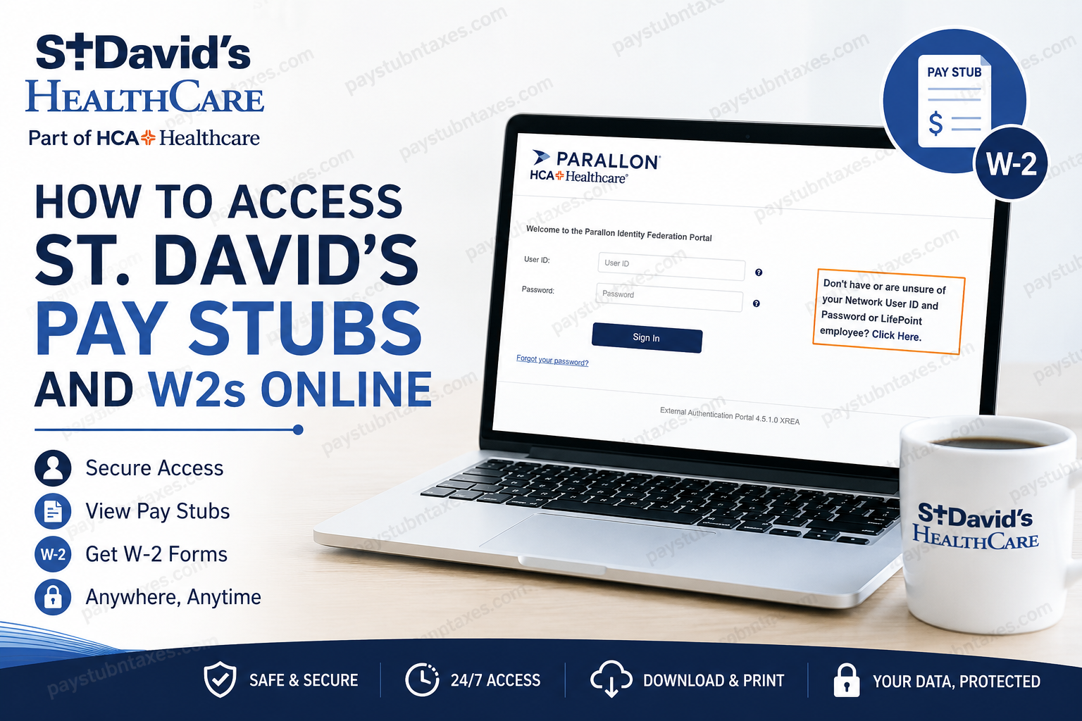 How to Access St. David’s Pay Stubs and W2s Online