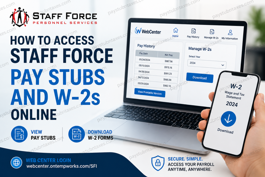 How to Access Staff Force Pay Stubs and W-2s Online