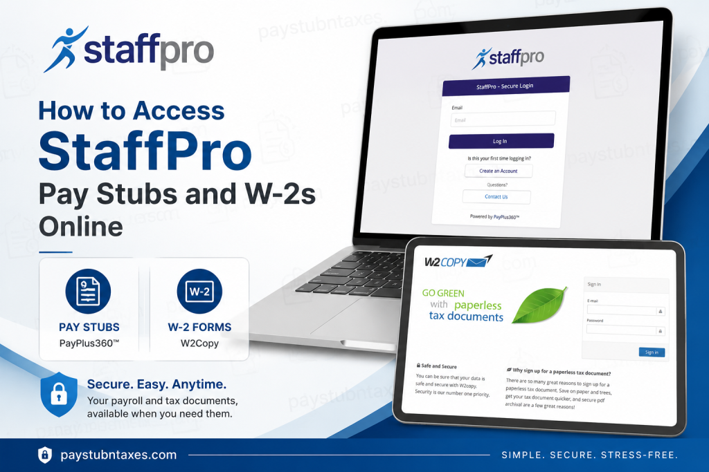 How to Access StaffPro Pay Stubs and W2s Online