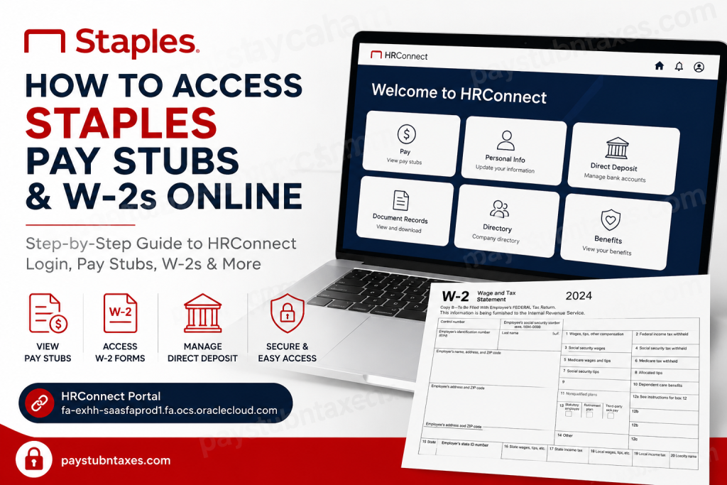 How to Access Staples Pay Stubs and W-2s Online