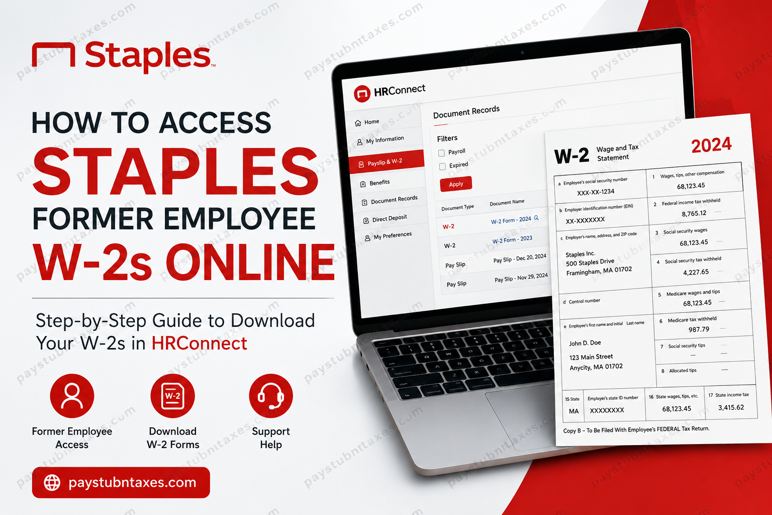 How to Access Staples Former Employee W2s Online