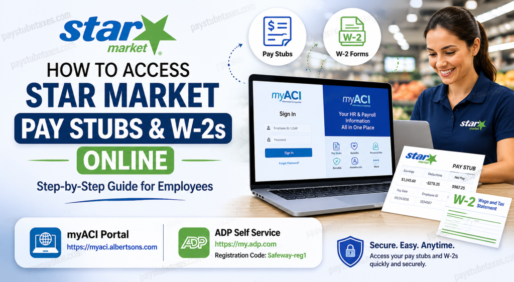 How to Access Star Market Pay Stubs and W-2s Online