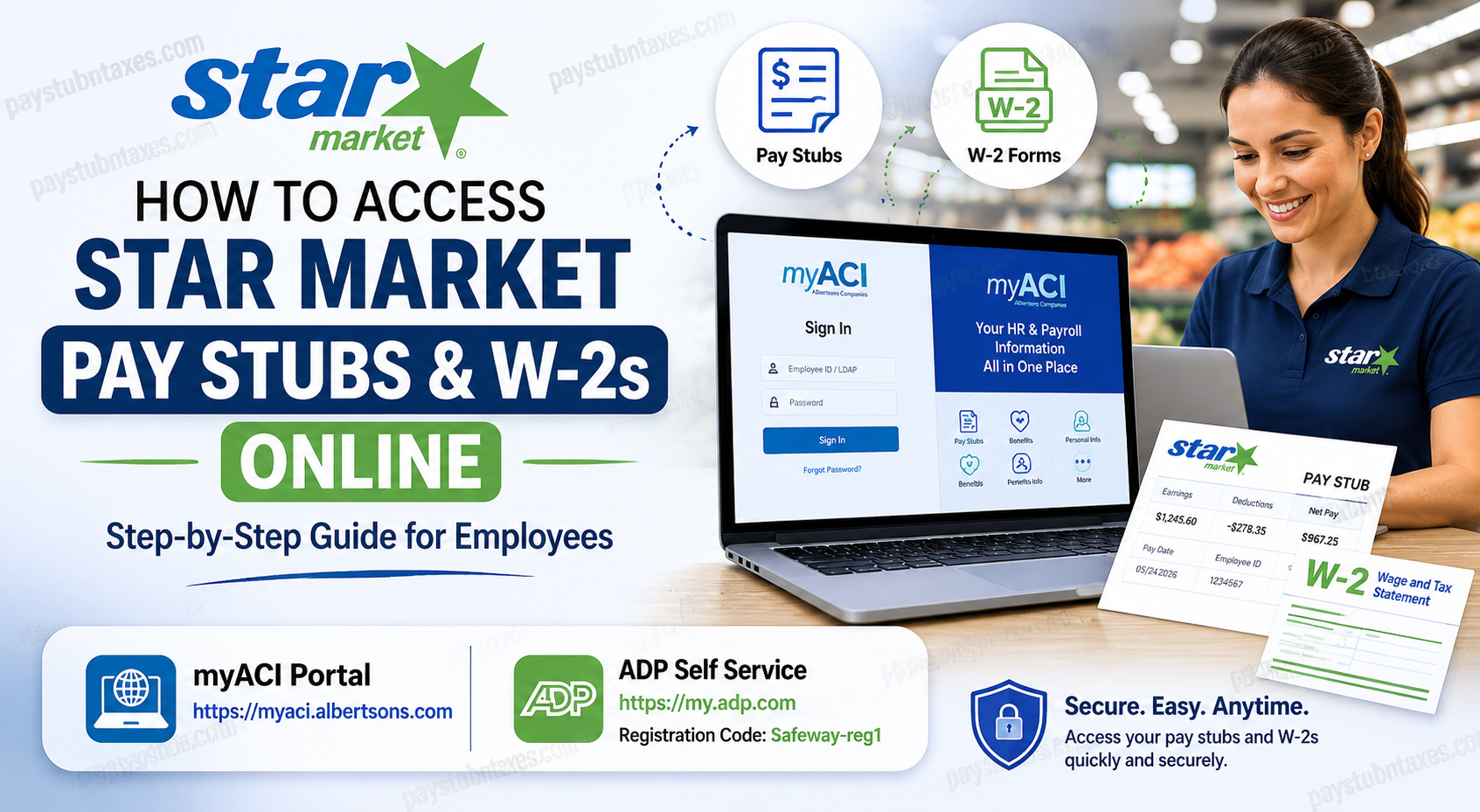 How to Access Star Market Pay Stubs and W-2s Online