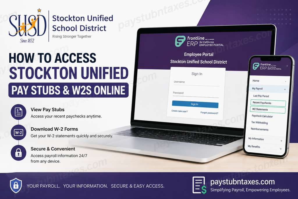 How to Access Stockton Unified Pay Stubs and W2s Online