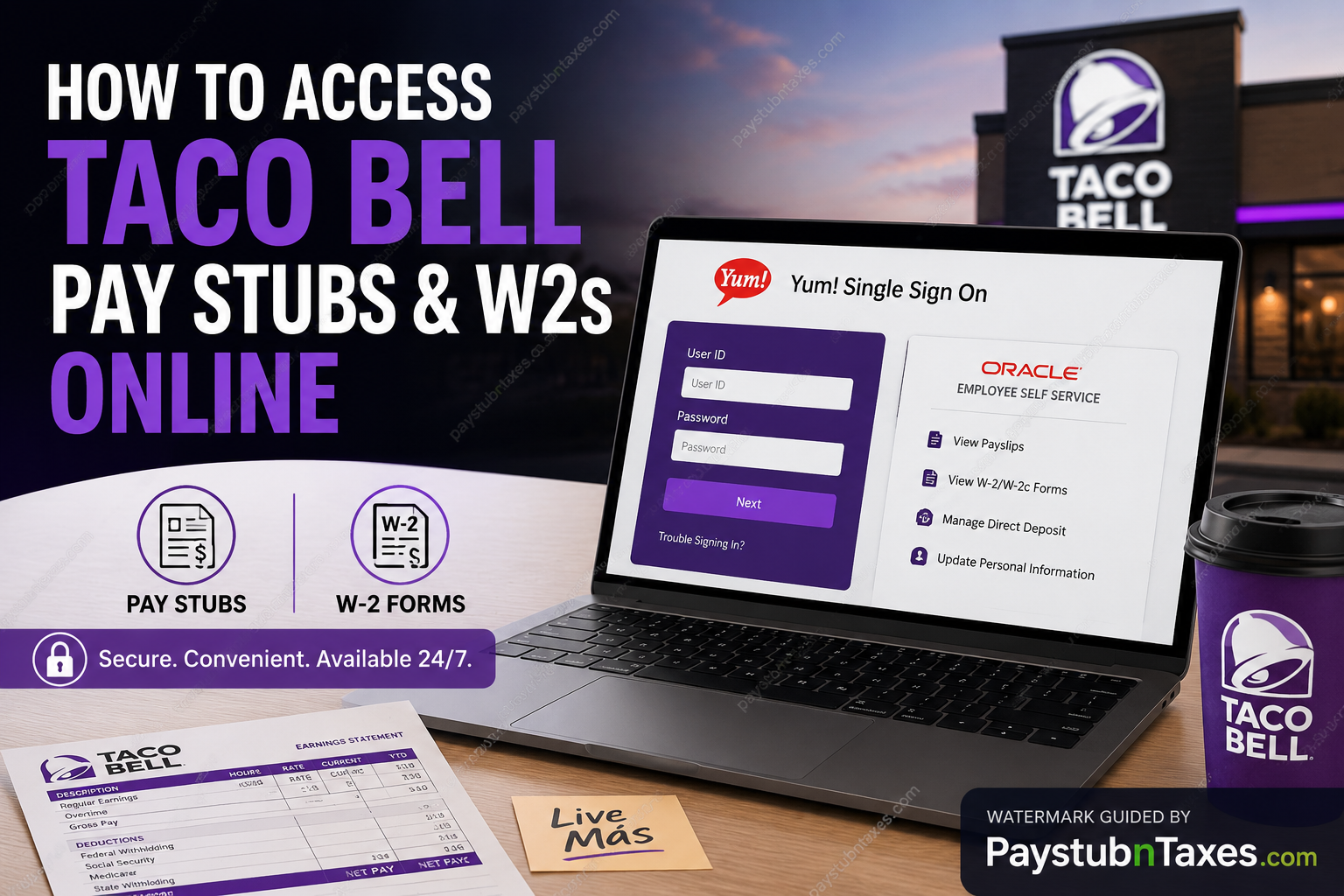 How to Access Taco Bell Pay Stubs and W-2s Online