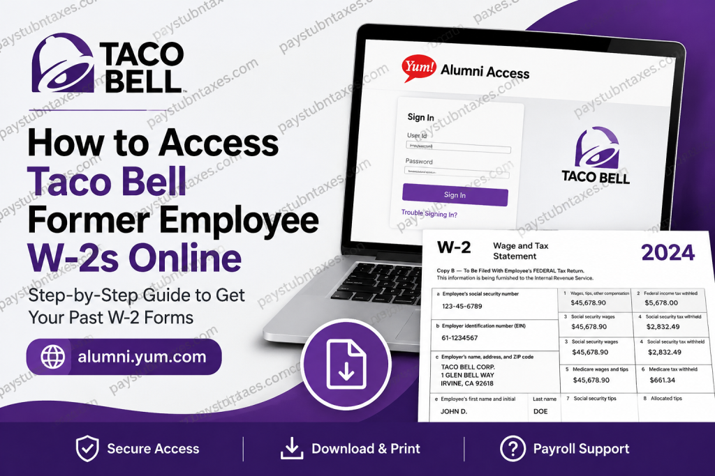 How to Access Taco Bell Former Employee W-2s Online