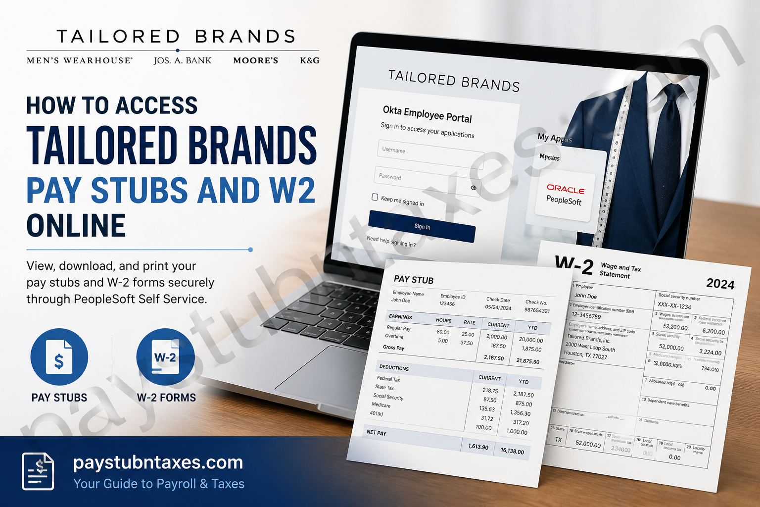 How to Access Tailored Brands Pay Stubs and W2 Online