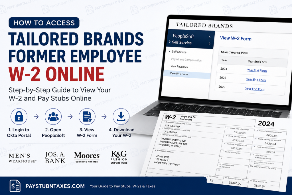 How to Access Tailored Brands Former Employee W2 Online