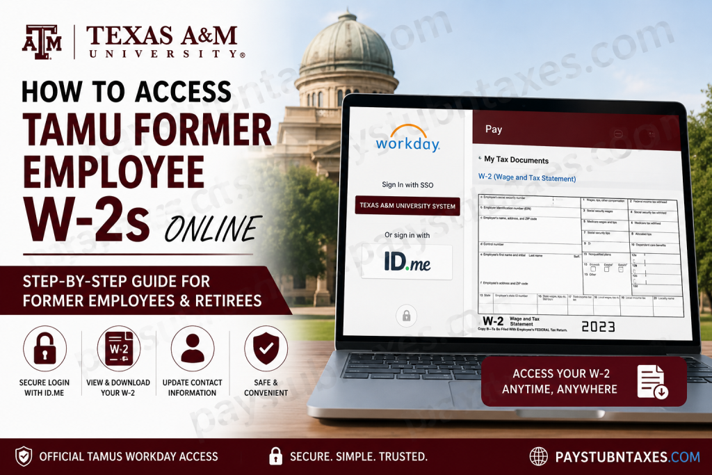 How to Access TAMU Former Employee W-2s Online