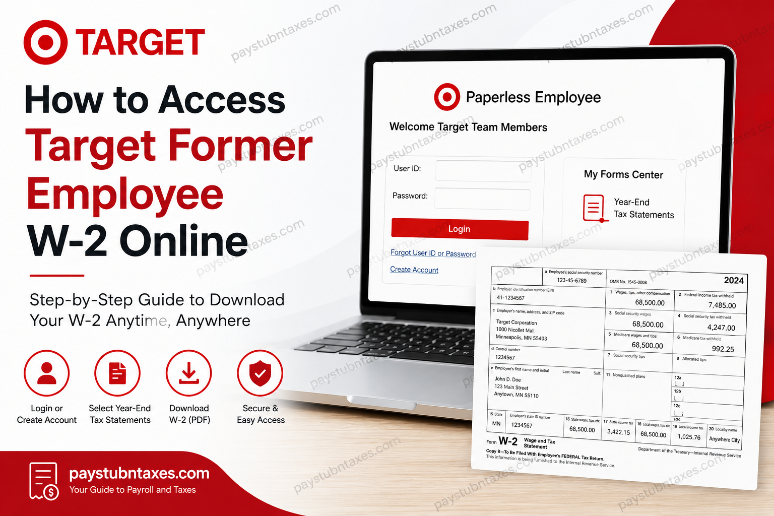 How to Access Target Former Employee W-2s Online