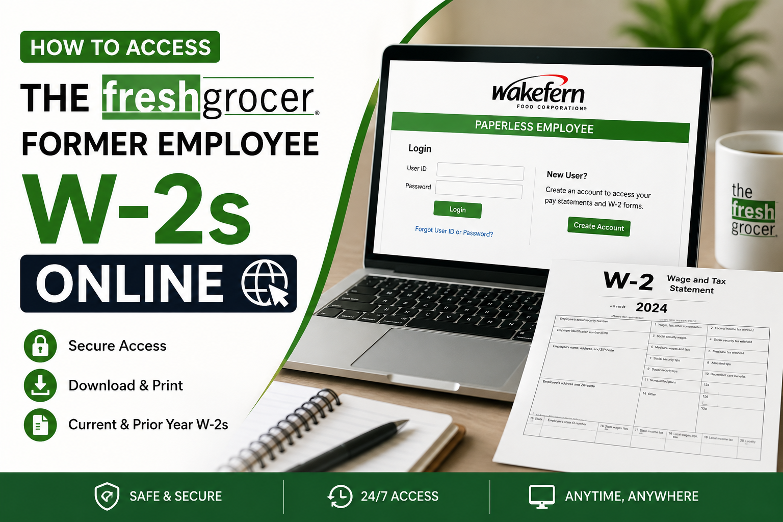 How to Access The Fresh Grocer Former Employee W-2s Online