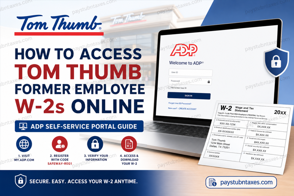 How to Access Tom Thumb Former Employee W-2s Online