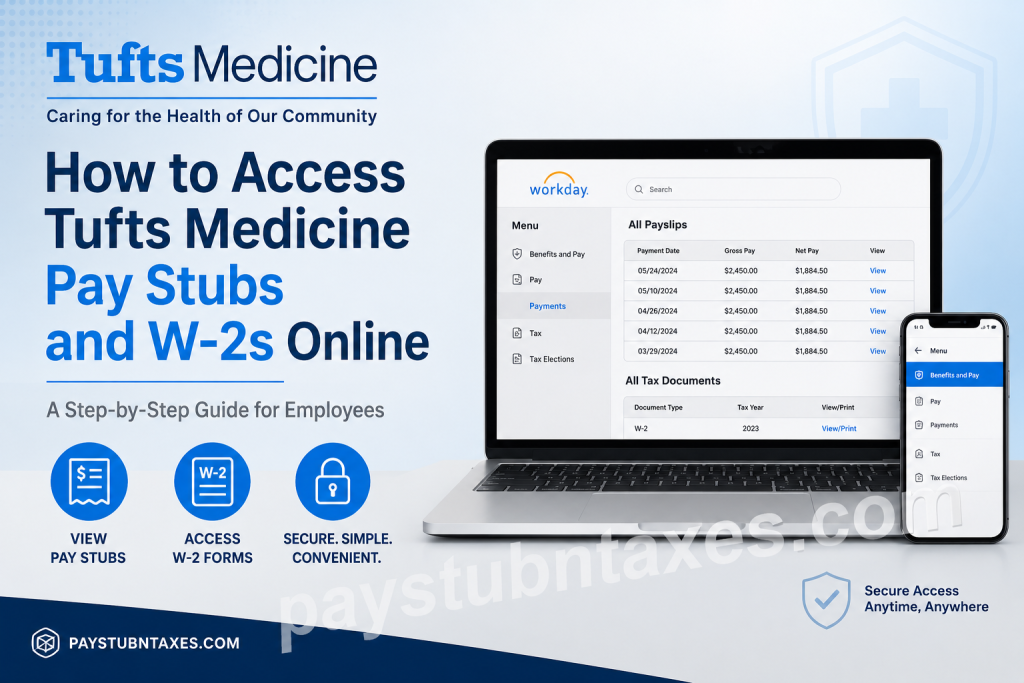 How to Access Tufts Medicine Pay Stubs and W-2s Online