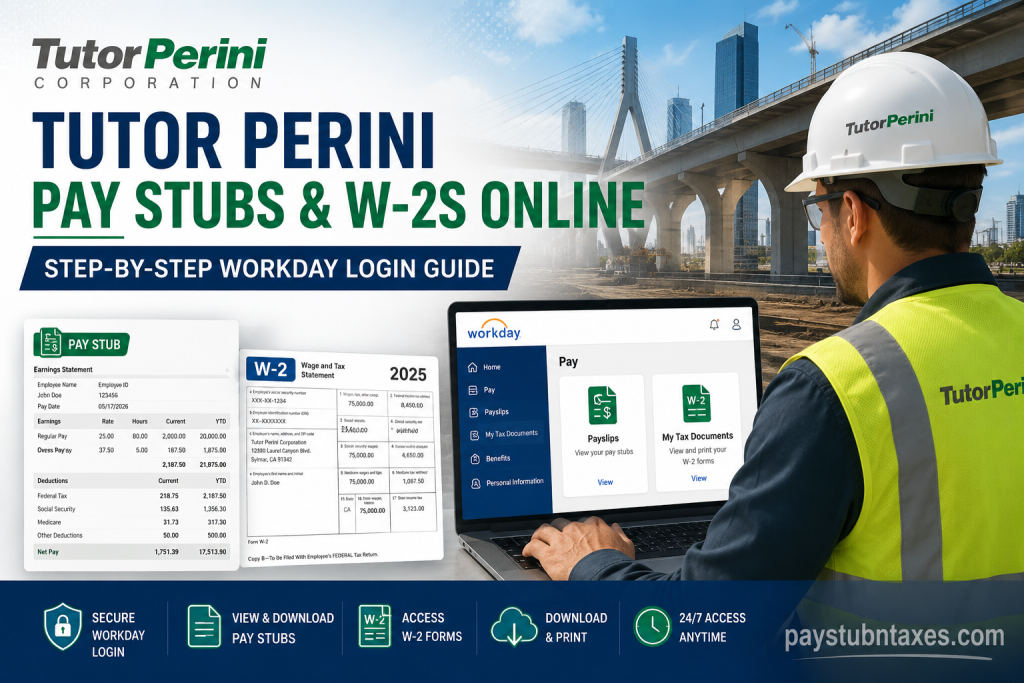 How to Access Tutor Perini Pay Stubs and W-2s Online
