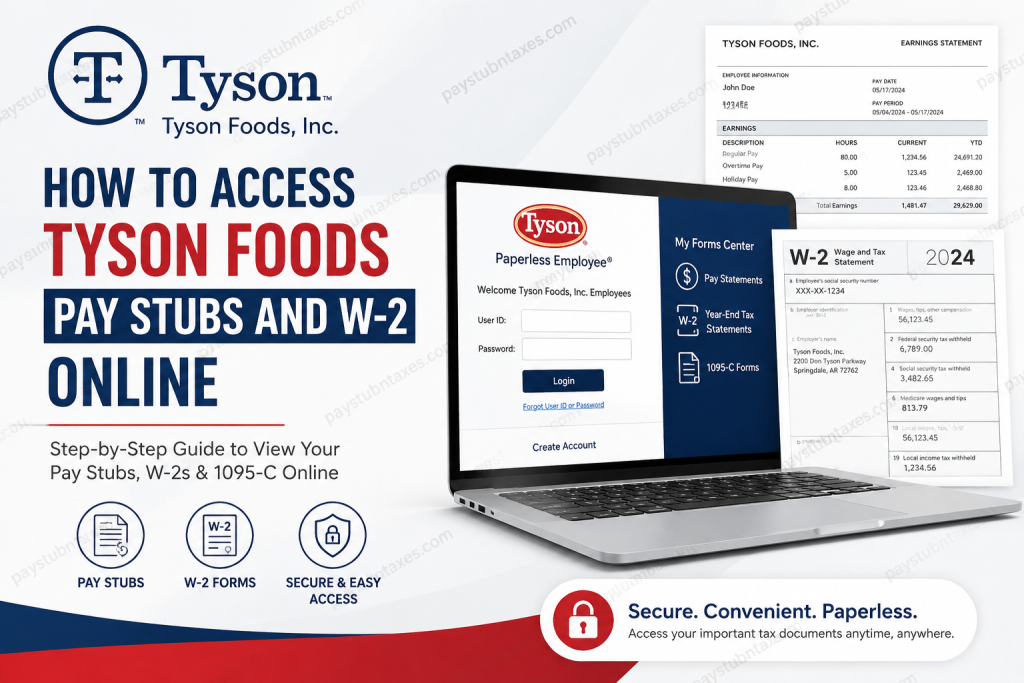 How to Access Tyson Foods Pay Stubs and W-2 Online