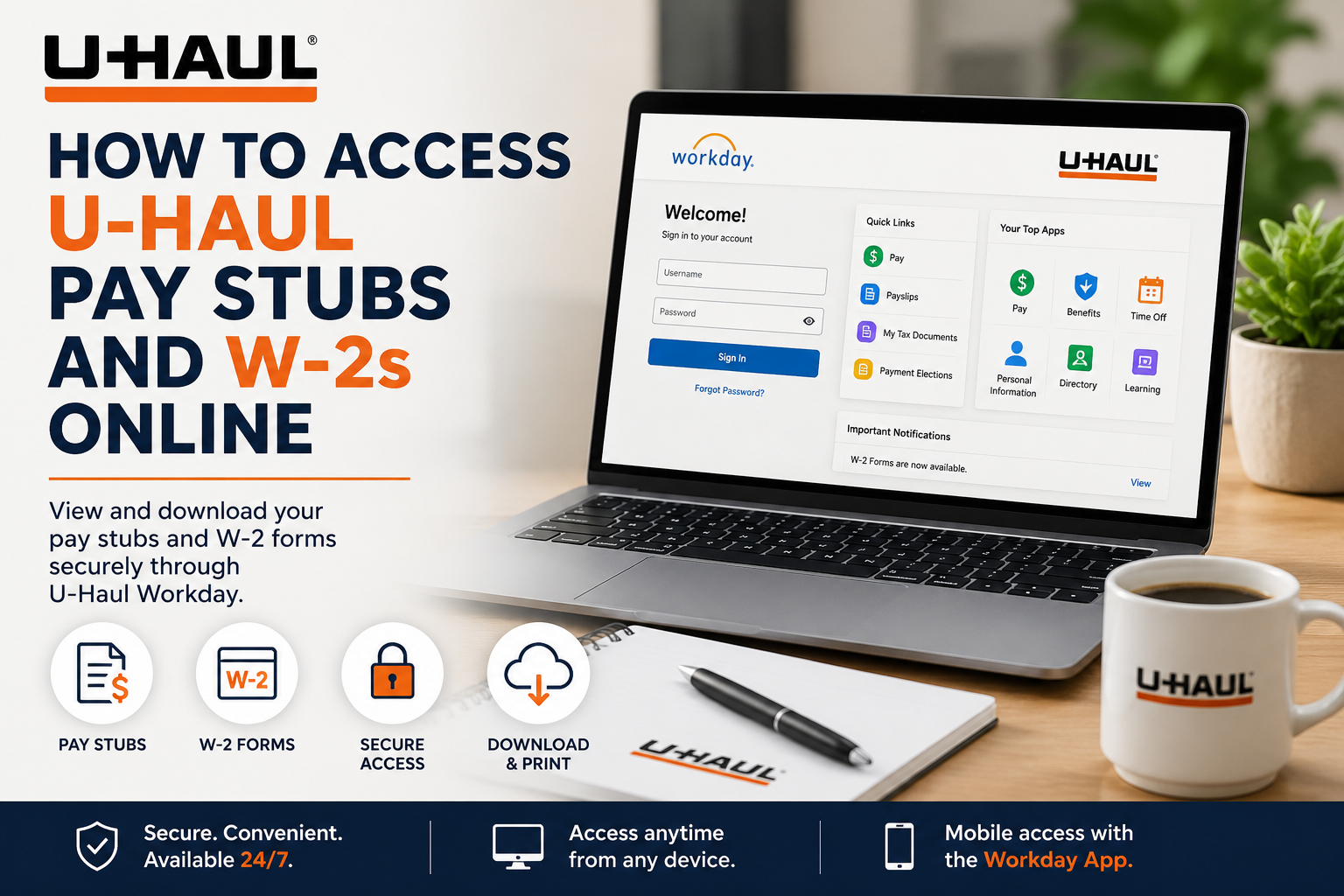 How to Access U-Haul Pay Stubs and W-2s Online
