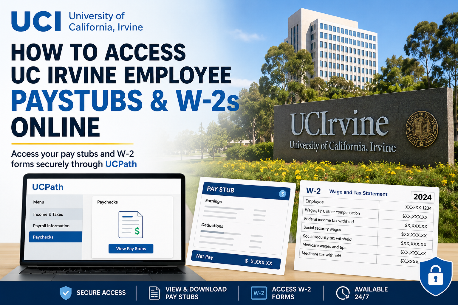 How to Access UC Irvine Employee Pay Stubs and W-2s Online