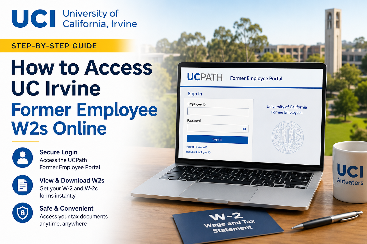 How to Access UC Irvine Former Employee W2s Online
