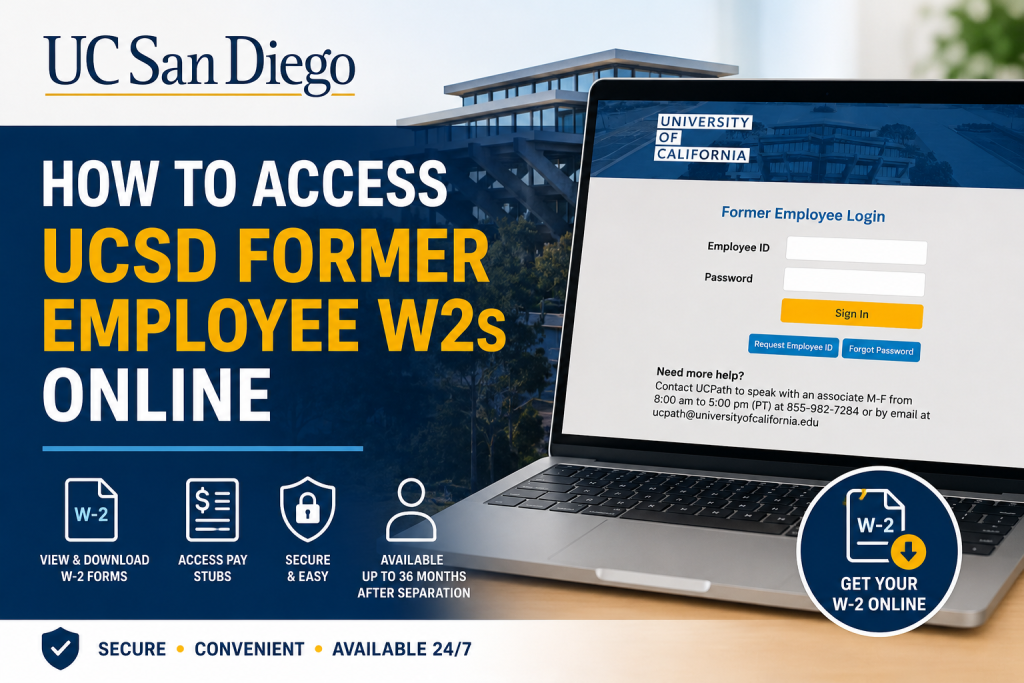 How to Access UCSD Former Employee W2s Online
