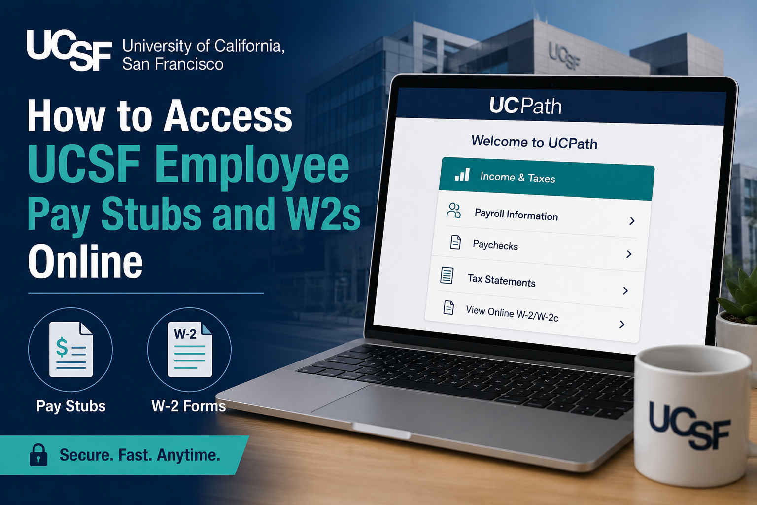 How to Access UCSF Employee Pay Stubs and W2s Online
