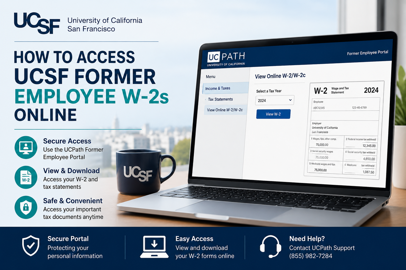How to Access UCSF Former Employee W2s Online
