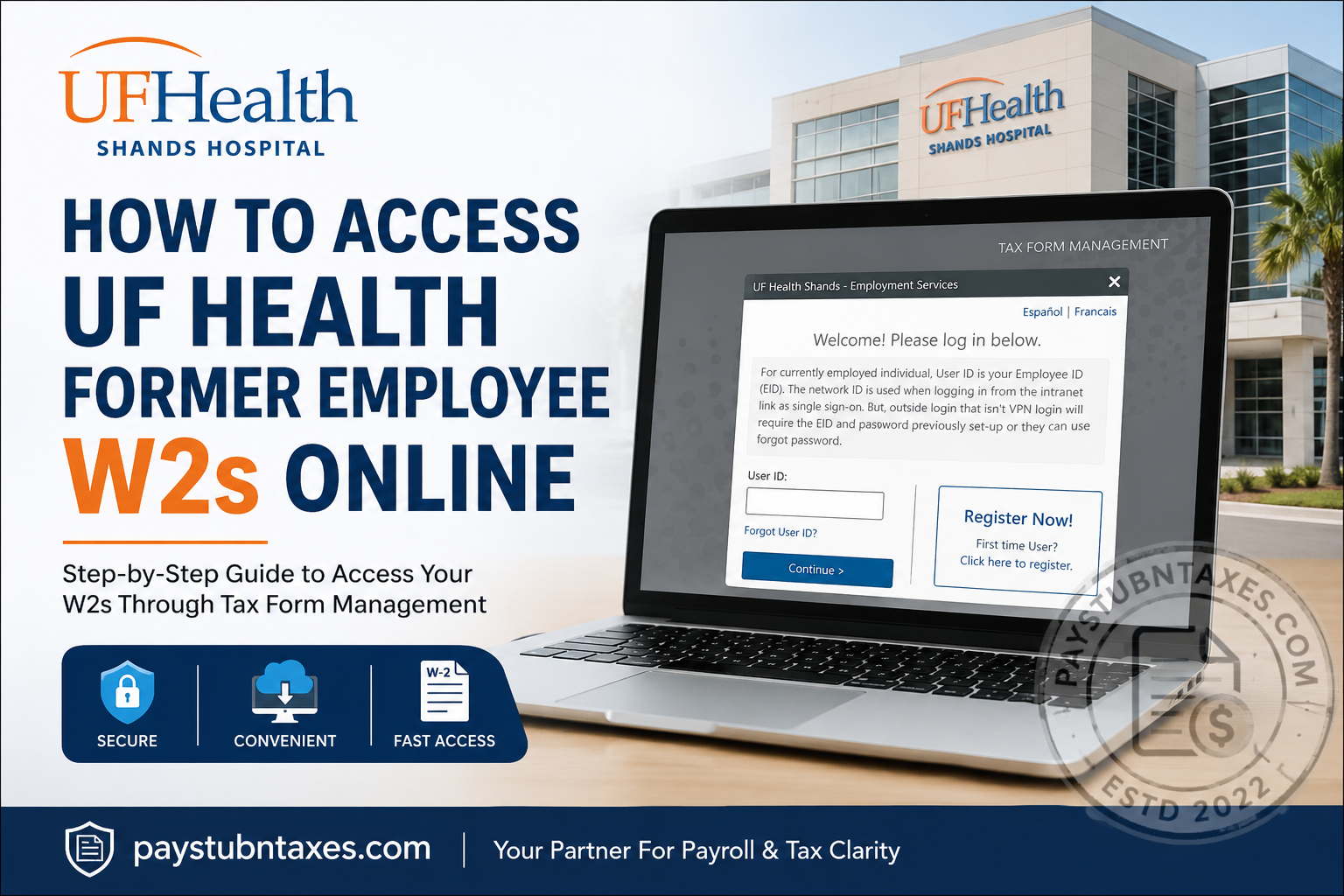 How to Access UF Health Former Employee W2s Online
